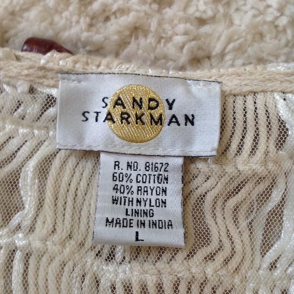 NWT Handmade beaded/crocheted cropped jacked - Picture 5 of 6